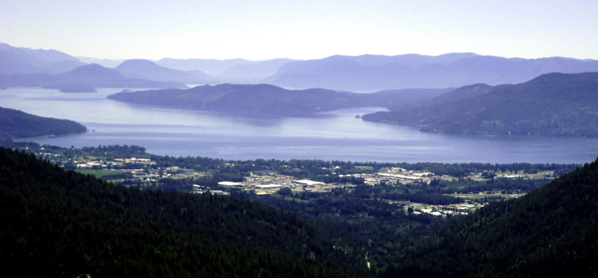 Panoramic view toward Lake Pend Oreille from Schweitzer